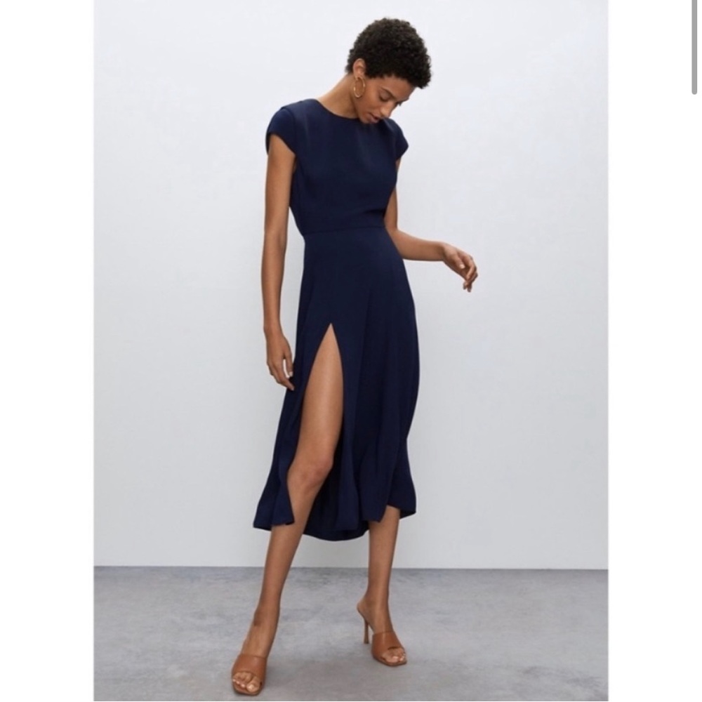 Babaton Hamptons Navy Blue Midi Dress Women’s Size 14